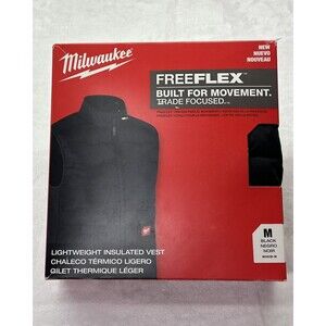Milwaukee FreeFlex Lightweight Insulated Vest Men’s Medium Black M350B